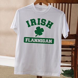 Personalized Irish Pride Shamrock T Shirt