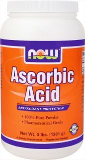 NOW Foods   Ascorbic Acid Powder Vegetarian   3 lbs.