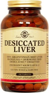 Solgar   Desiccated Liver   250 Tablets