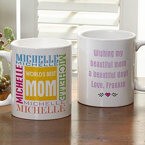 Worlds Best Mom Personalized Coffee Mug