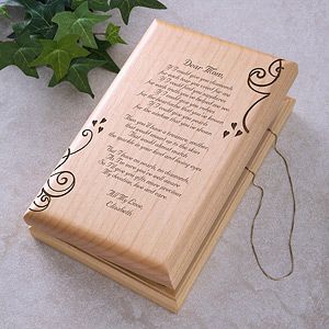 Personalized Wooden Jewelry Box Engraved for Mom