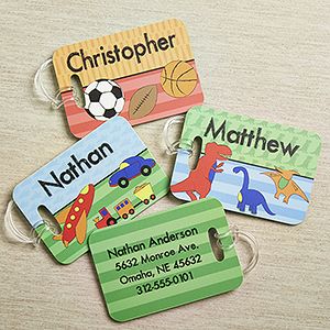 Personalized Boys Luggage Tag Set   Just For Him
