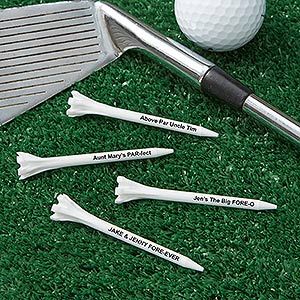 Personalized Golf Tees   White