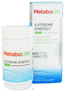 MetaboLife   Extreme Energy Stage 2 Weight Management Support   50 Tablets