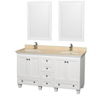 Acclaim 60 Double Bathroom Vanity by Wyndham Collection   White