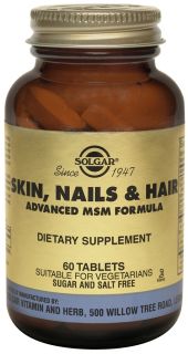 Solgar   Skin Nails & Hair Advanced MSM Formula   60 Tablets