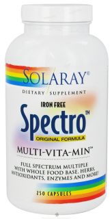 Solaray   Spectro Original Formula Multi Vita Min Iron Free   250 Capsules