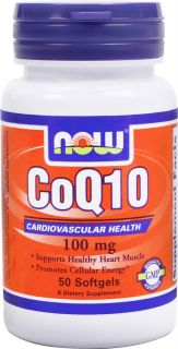NOW Foods   CoQ10 Cardiovascular Health 100 mg.   50 Softgels
