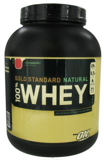 Optimum Nutrition   100% Whey Gold Standard Natural Protein Strawberry   5 lbs.