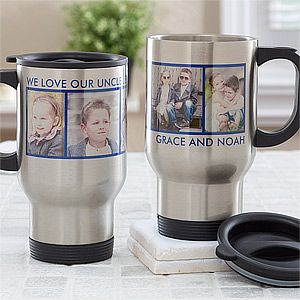 Personalized Photo Collage Travel Mugs   Five Pictures