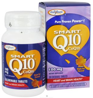 Enzymatic Therapy   SMART Q10 CoQ10 Maple Nut Flavor 100 mg.   30 Chewable Tablets