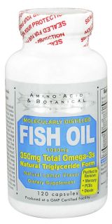 Amino Acid & Botanical   Omega 3 Fish Oil Lemon   120 Capsules