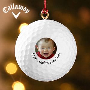 Personalized Photo Memories Golf Ball Ornaments
