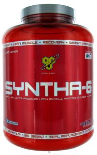 BSN   Syntha 6 Sustained Release Protein Powder Vanilla Ice Cream   5.04 lbs.
