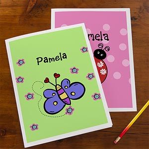 Personalized Girls School Folders   Choose Your Design