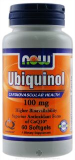 NOW Foods   Ubiquinol 100 mg.   60 Softgels