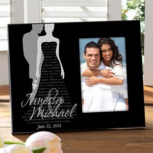 Personalized Wedding Picture Frames   Bride & Groom Silhouette