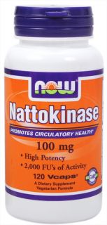 NOW Foods   Nattokinase 100 mg.   120 Vegetarian Capsules