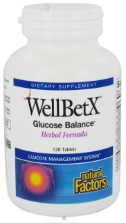 Natural Factors   WellBetX Glucose Balance Herbal Formula   120 Tablets