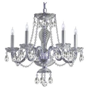 Traditional Crystal 5 Light Chandeliers in Polished Chrome 5045 CH CL S