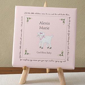 Baptism Blessings Personalized Canvas Art   Small