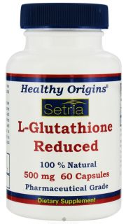 Healthy Origins   Setria L Glutathione Reduced 500 mg.   60 Capsules