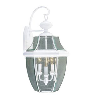 Monterey 3 Light Outdoor Wall Lights in White 2351 03