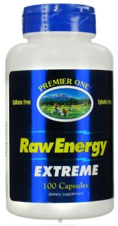 Premier One   Raw Energy Extreme Caffeine Free Ephedra Free   100 Capsules