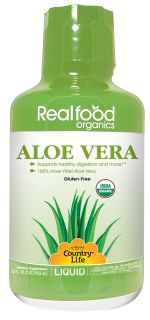 Country Life   Real Food Organics Liquid Aloe Vera 100% Inner Fillet   32 oz.