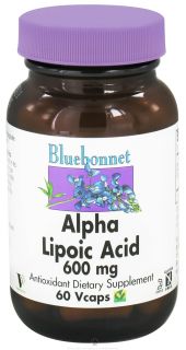 Bluebonnet Nutrition   Alpha Lipoic Acid 600 mg.   60 Vegetarian Capsules