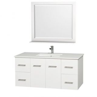 Centra 48 Single Bathroom Vanity Set by Wyndham Collection   White