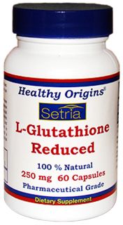 Healthy Origins   Setria L Glutathione Reduced 250 mg.   60 Capsules