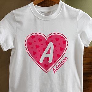 Personalized T Shirts for Girls   Shes All Heart