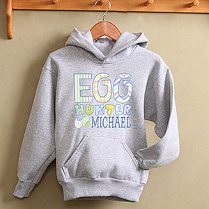 Personalized Kids Sweatshirts   Easter Egg Hunter
