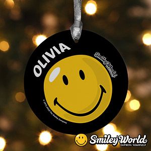 Personalized Smiley Face Christmas Ornaments