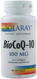 Solaray   Bio CoQ 10 100 mg.   60 Softgels