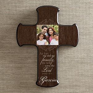 Personalized Photo Wall Cross   Family Blessings