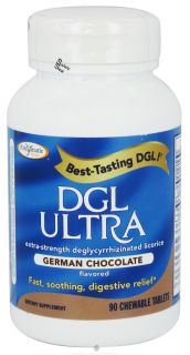 Enzymatic Therapy   DGL Ultra German Chocolate   90 Chewable Tablets