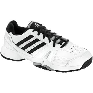 adidas Bercuda 3 Wide adidas Mens Tennis Shoes White/Black/Metallic Silver