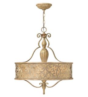 Carabel 3 Light Chandeliers in Brushed Champagne FR44623BCH