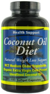 Health Support   Coconut Oil Diet   180 Softgels