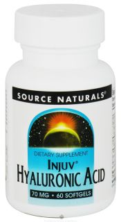 Source Naturals   Injuv Hyaluronic Acid 70 mg.   60 Softgels