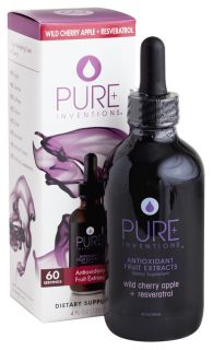 Pure Inventions   Antioxidant Fruit Extracts Liquid Dropper Wild Cherry Apple + Resveratrol   4 oz.