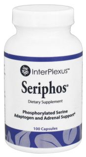 InterPlexus   Seriphos Phosphorylated Serine Adaptogen and Adrenal Support   100 Vegetarian Capsules