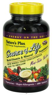 Natures Plus   Source Of Life Mini Tabs No Iron   180 Tablets