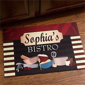 Personalized Kitchen Floor Mat   Family Bistro