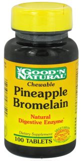 Good N Natural   Chewable Pineapple Bromelain Natural Digestive Enzyme   100 Tablets
