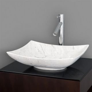 Arista Vessel Sink by Wyndham Collection   White Carrera Marble