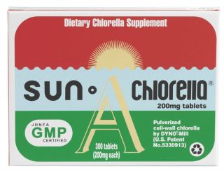 Sun Chlorella   Dietary Chlorella Supplement A 200 mg.   300 Tablets