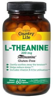 Country Life   L Theanine Suntheanine Amino Acid   60 Vegetarian Capsules